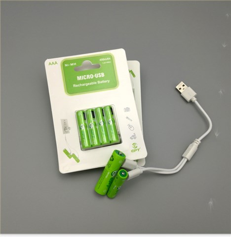 1.2V 400mAh AAA7號(hào)Type-c口充電鎳氫電池